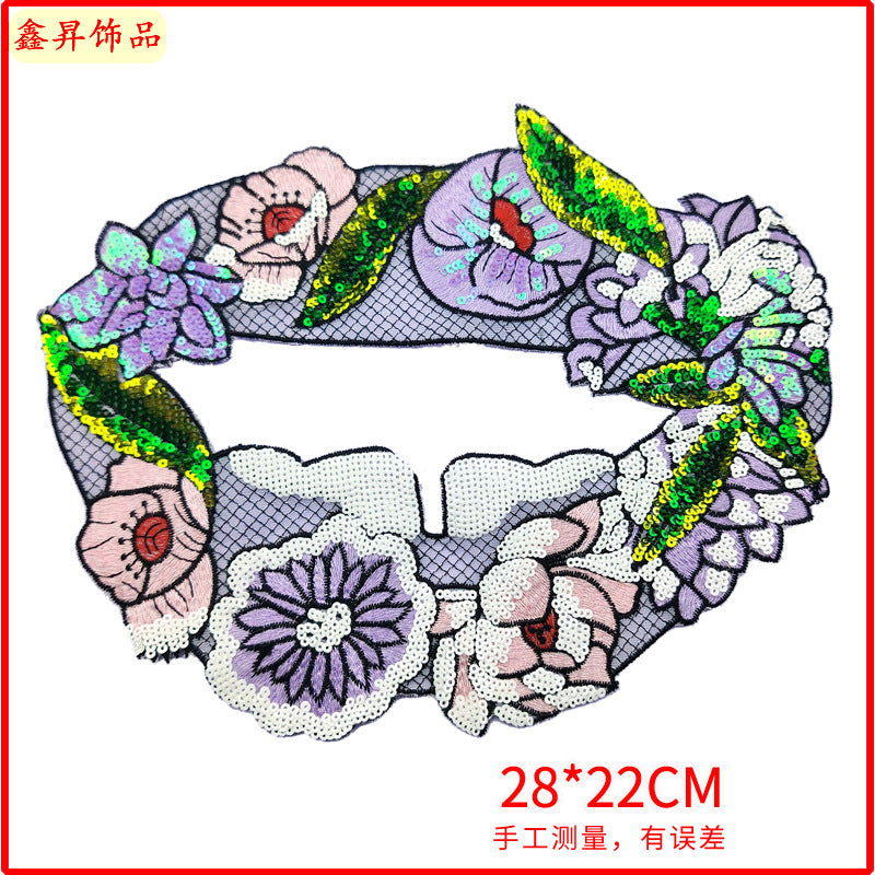 Wholesale  13pcs Cartoon Sequins Embroidered Cloth Stickers Garment Decoration Accessories Bead Patch Stickers