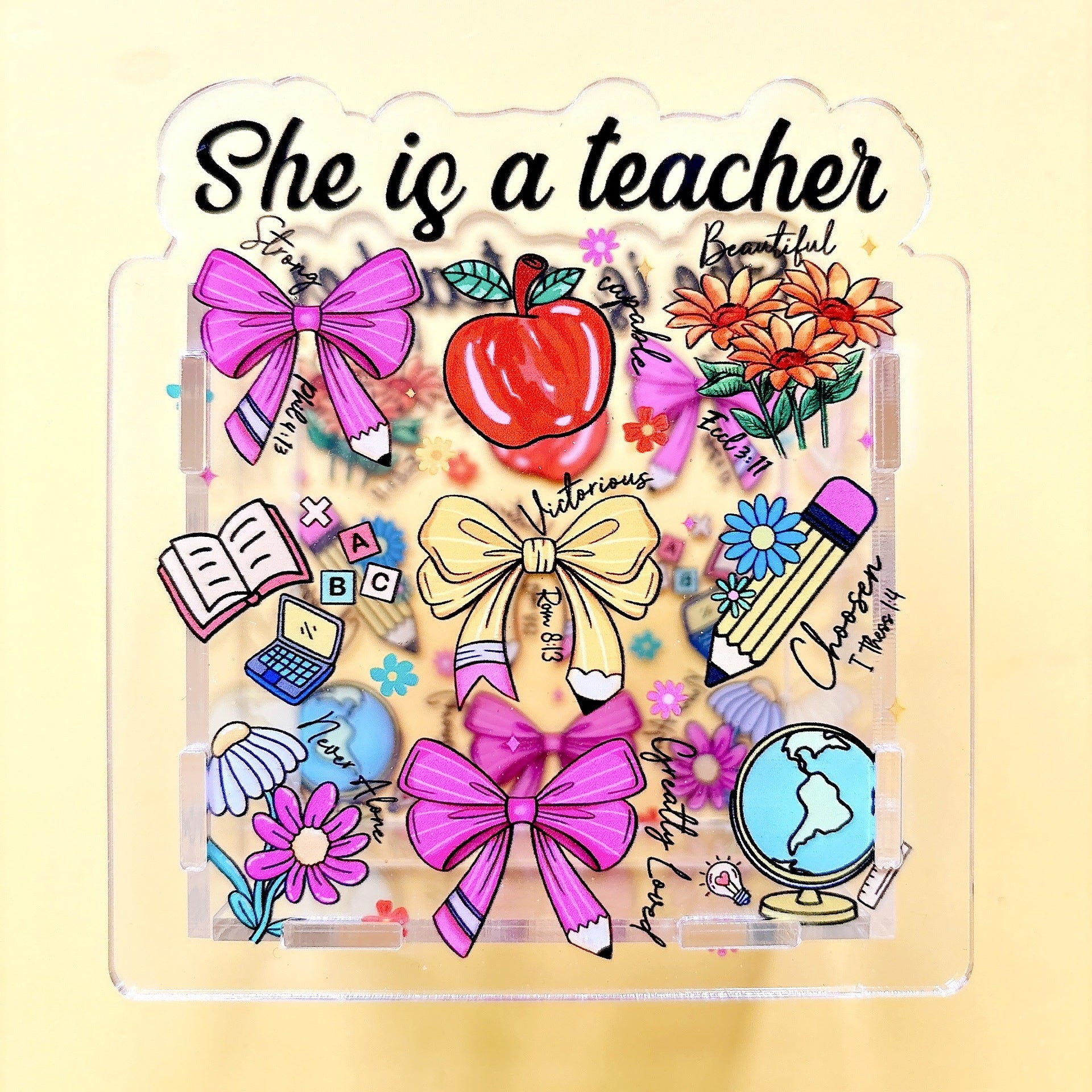 Wholesale Doctor' s Smiley Cherry Acrylic Pen Holder/ Pen Case