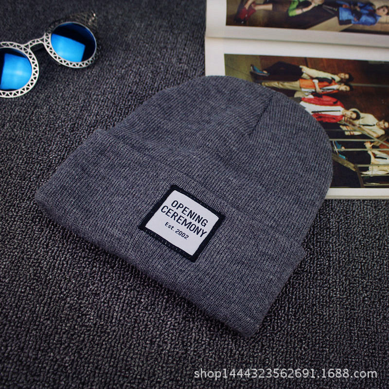 Wholesale Letter Label Wool Cap Knitted Hat