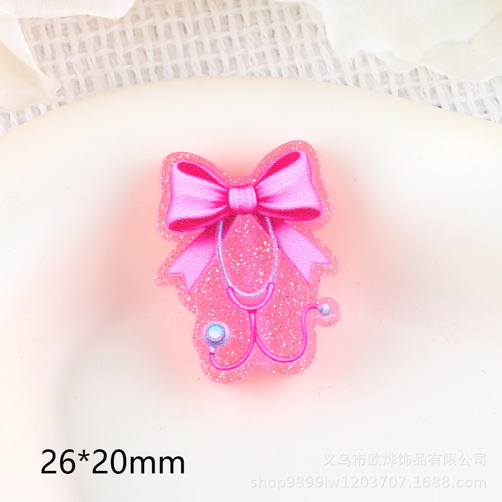 Wholesale 5pcs  Cartoon Bow Acrylic Beads