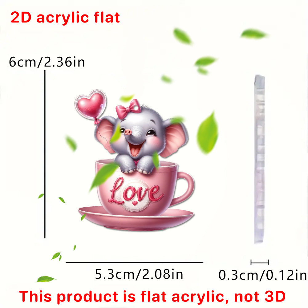 Wholesale Cute Animal Series Acrylic Keychains for Valentine' s Day