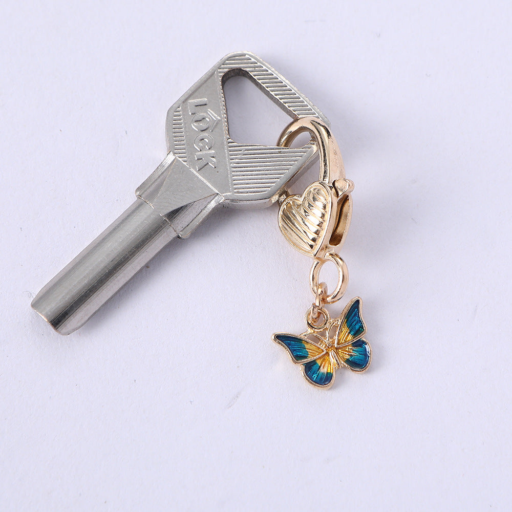 Wholesale Cute Car Colorful Butterfly Metal Keychain