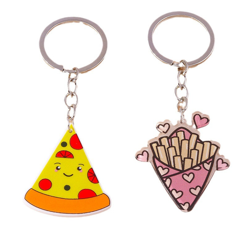 Wholesale Pizza Chips Set Cartoon Cute Keychain