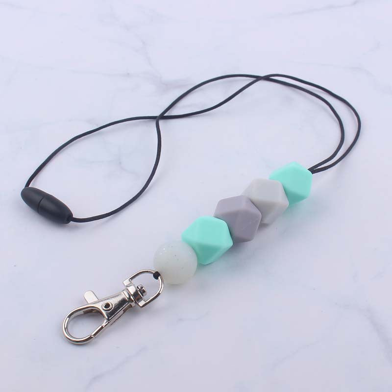 Wholesale Food Grade Silicone Bead Necklace Keychain