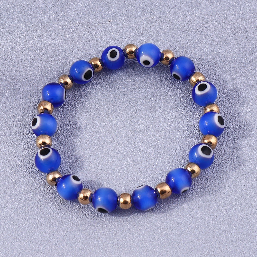 Wholesale Devil Eye Color Beads Resin Bracelet