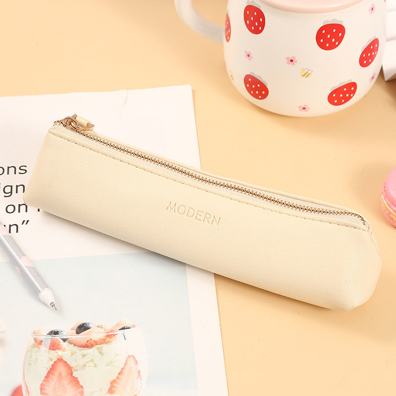 Wholesale Pu Solid Color Pencil Case