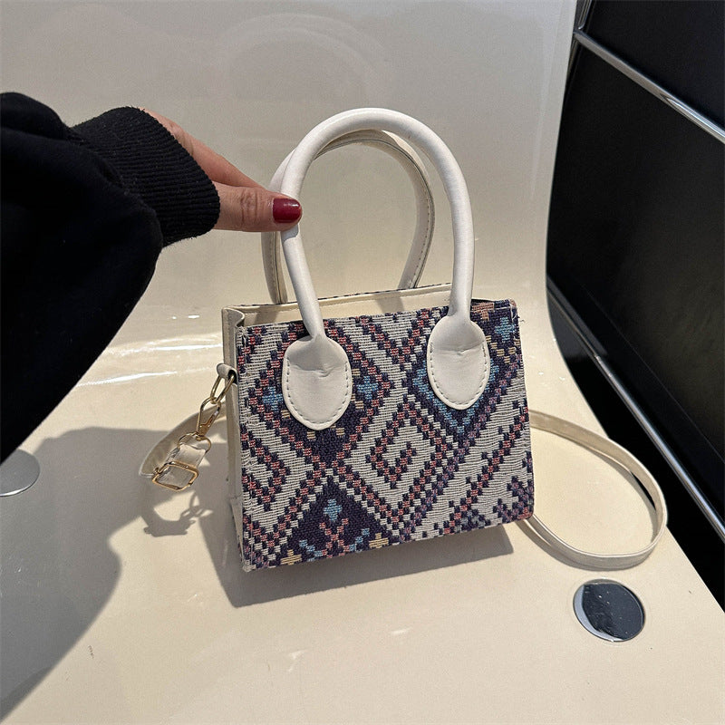 Wholesale PU Ethnic Style Small Square Bag