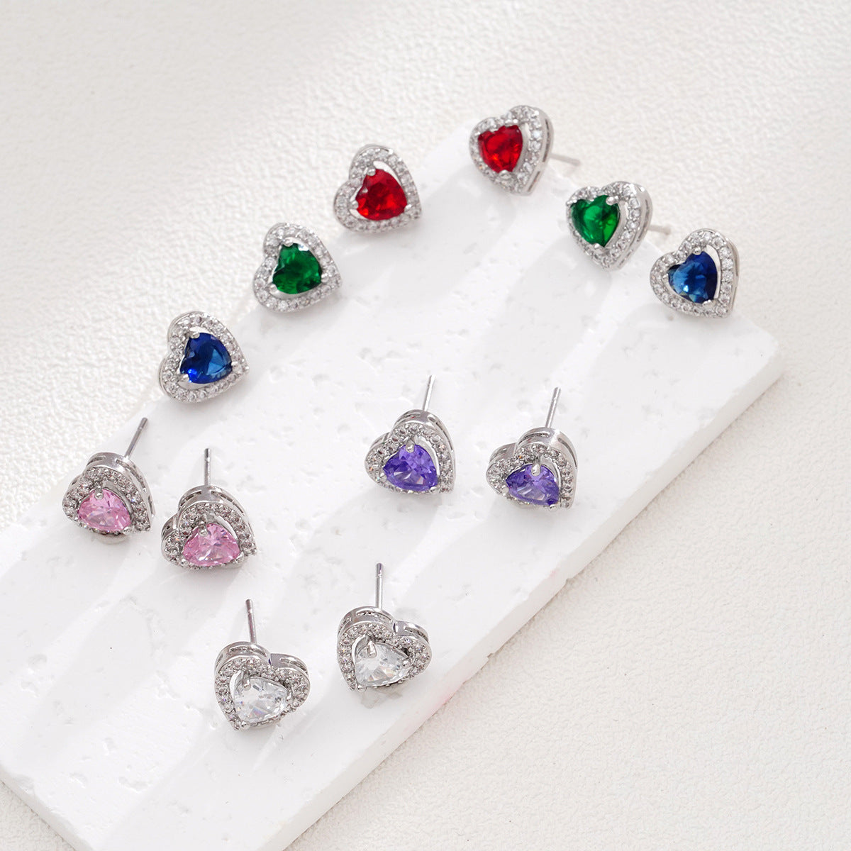 Wholesale suit inlaid zircon cross-border love necklace women' s peach heart jewelry