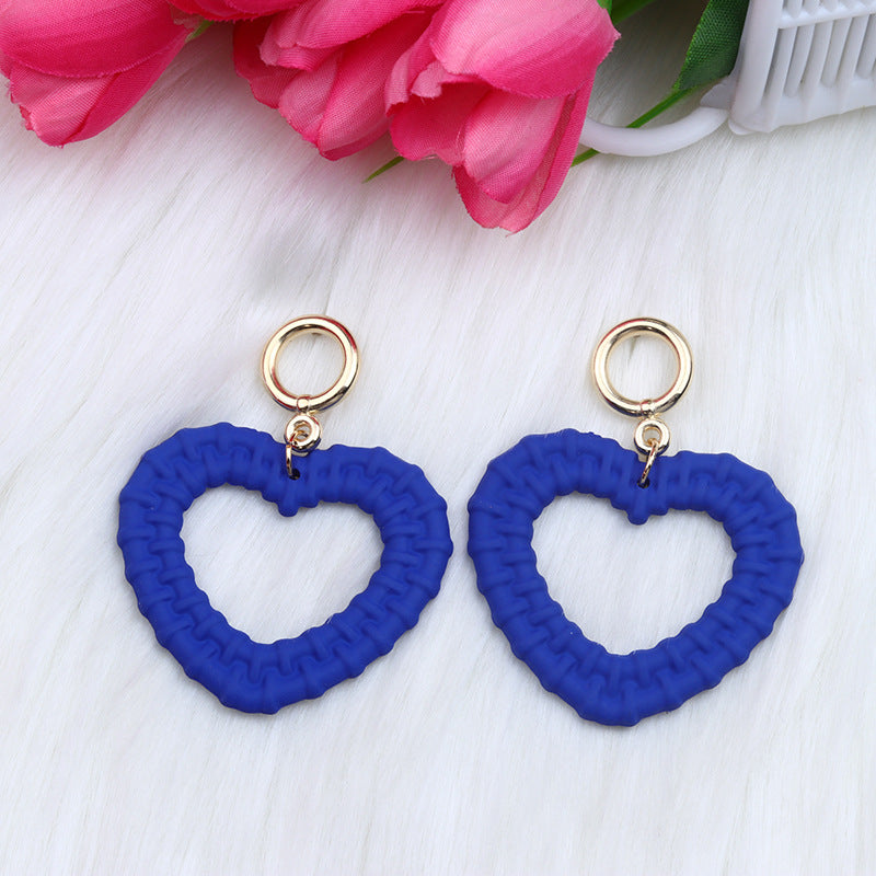 Pendientes de acrílico de color tejido de color caramelo al por mayor Pendientes acrílicos