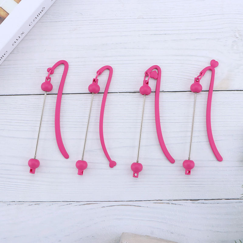 Wholesale New Diy Beaded Bookmarks Children Students Cute Book Clip Pendant Creative Love Five-pointed Star Butterfly Beaded Bookmarks