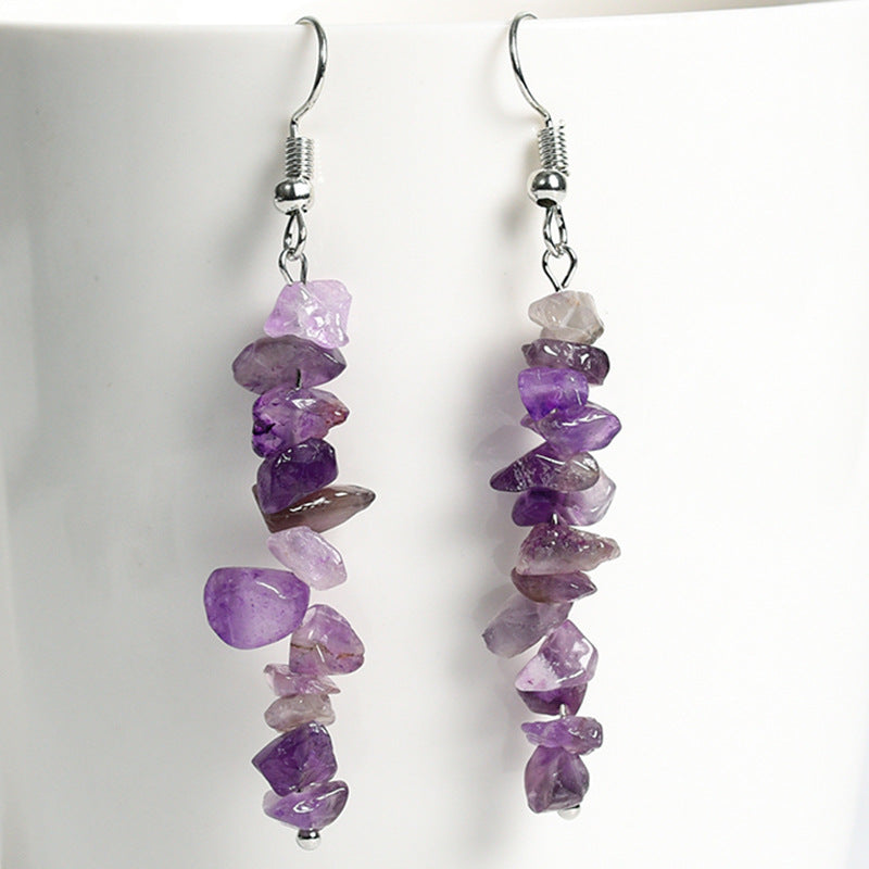 Wholesale Natural Crystal Creative Simple Earrings