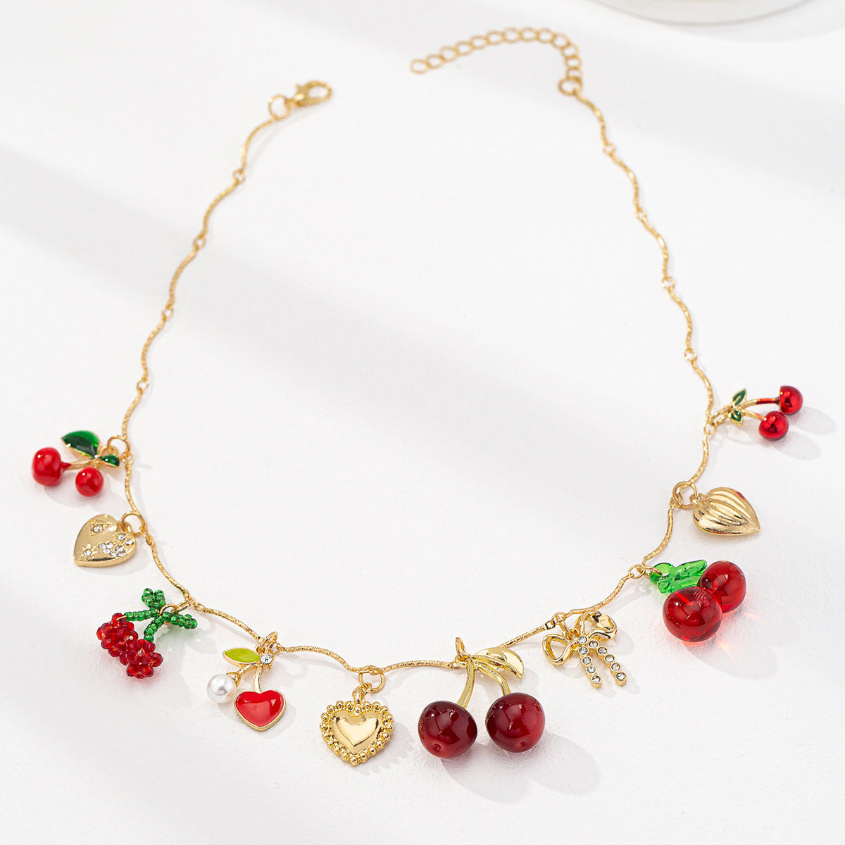 Wholesale Fruit Flower Ceramic Cross Multi Pendant Necklace