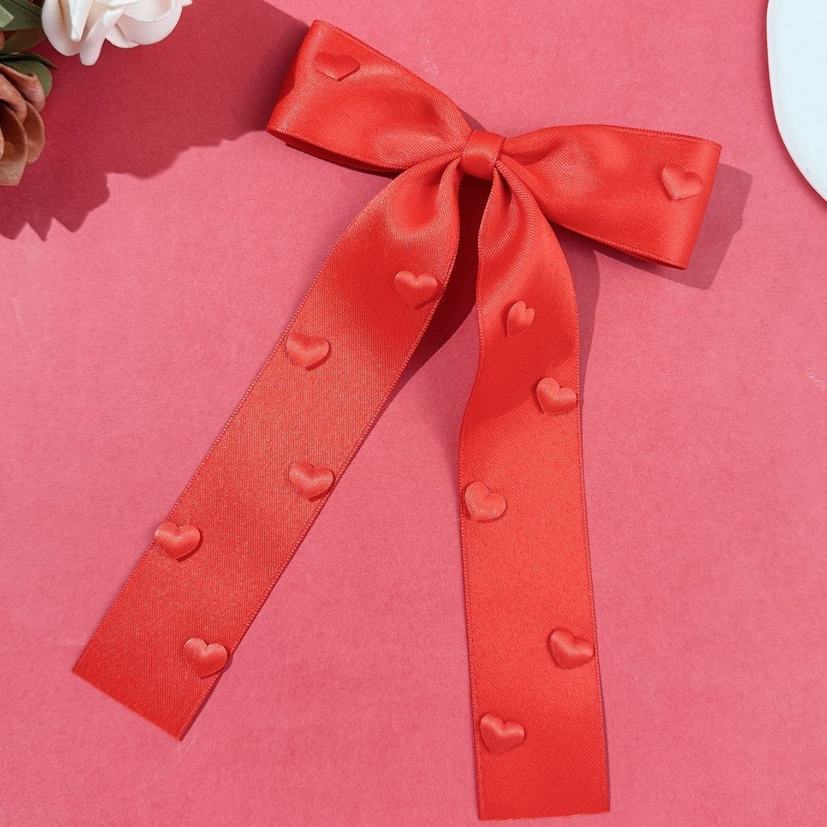 Wholesale Valentine's Day Red Love Bow Ribbon Sweet Girl Cute Back  Fashion Hair Accessories