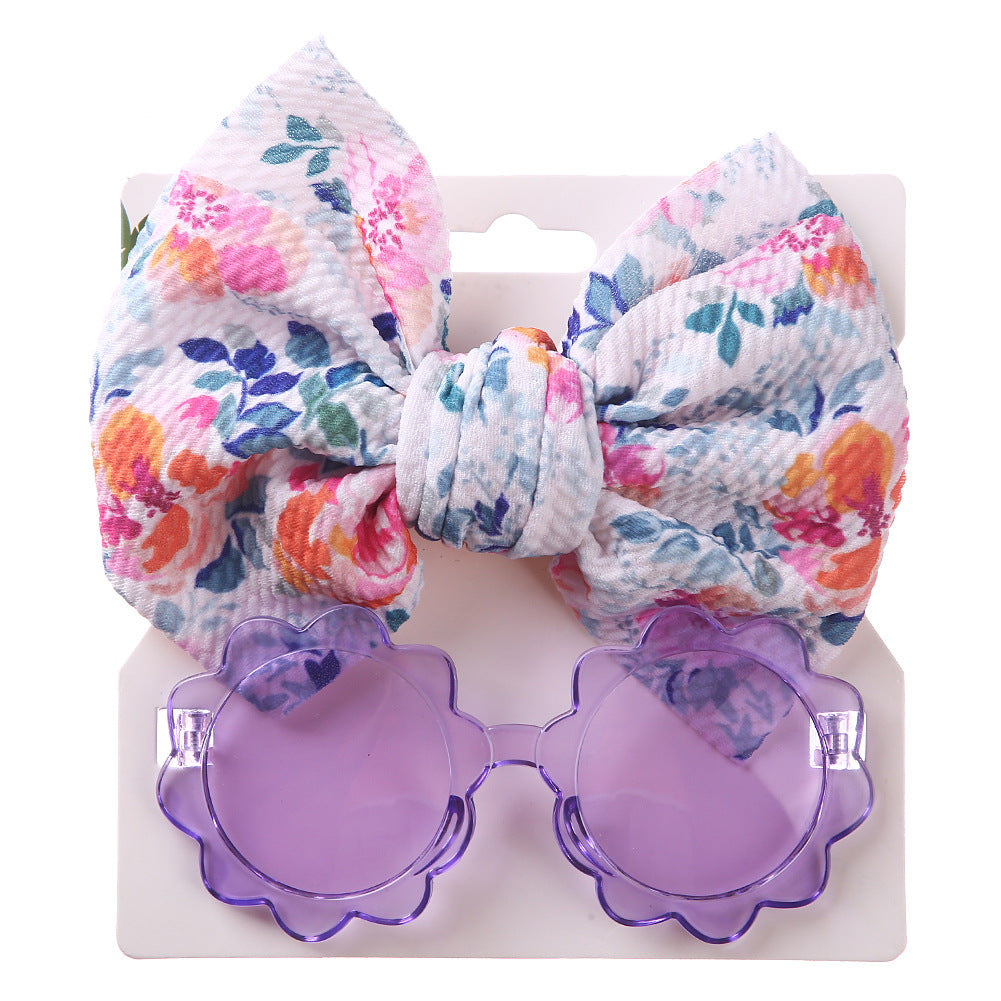 Wholesale Kids Sunglasses Fabric Headband Set