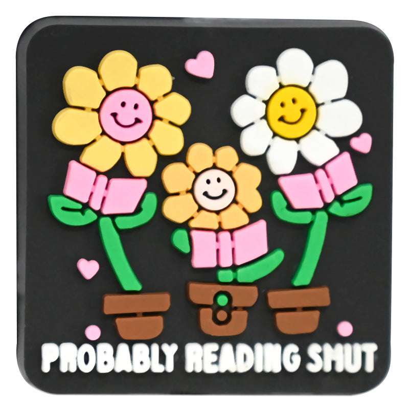 Wholesale Random 100pcs Creative phrases beaded English slogan rubber beads