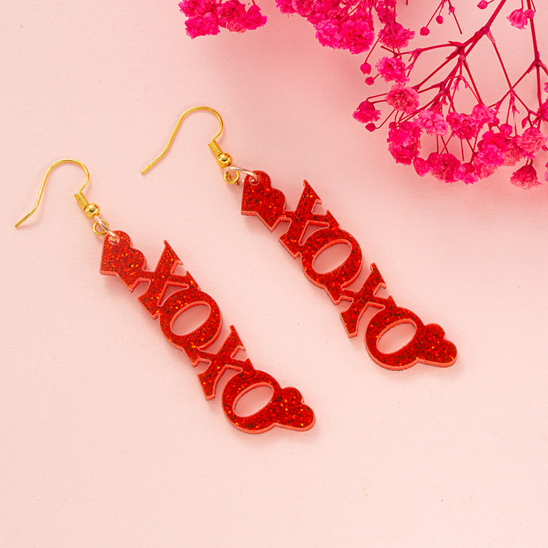 Wholesale New cross-border Valentine's Day earring