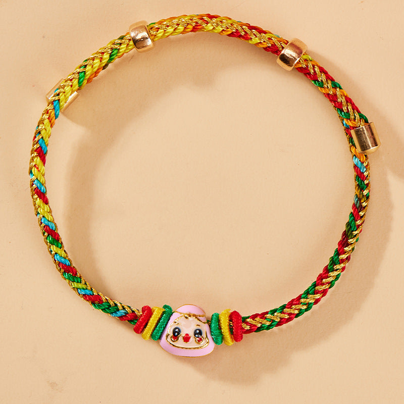 Wholesale Five-colored rope woven rice dumpling ethnic style bracelet