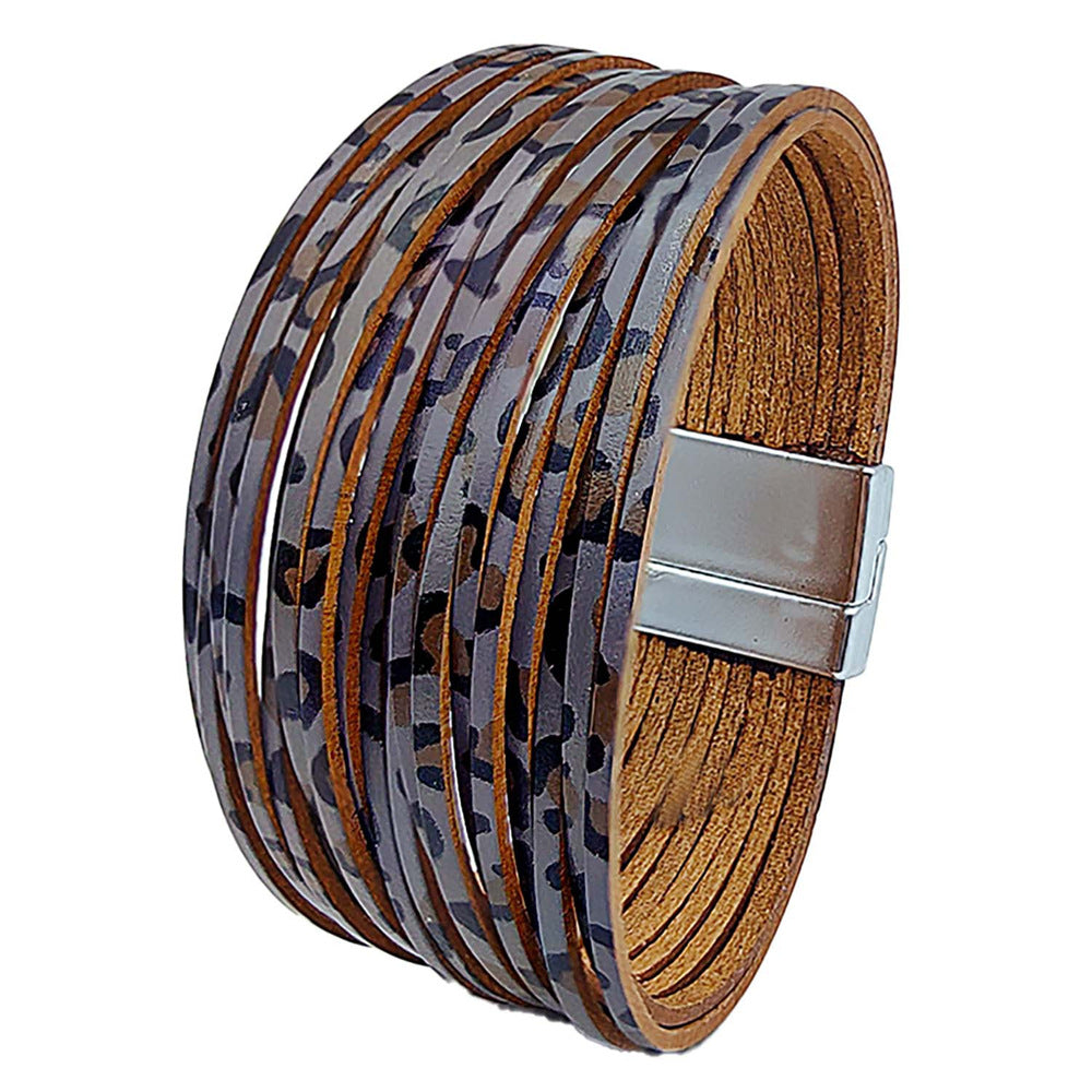 Wholesale Bohemian style multi-chain magnetic clasp bracelet