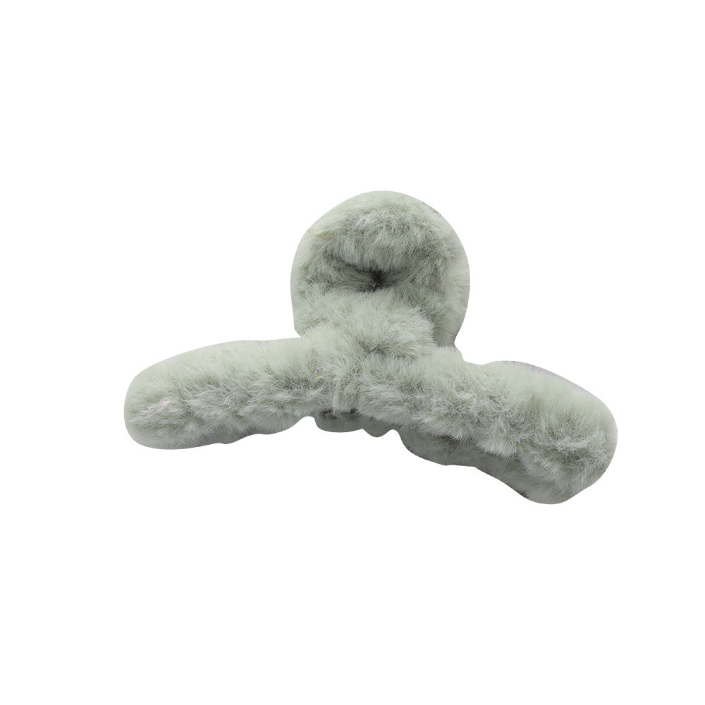 Wholesale autumn and winter plush head hair catch elegant temperament shark clip hair clip