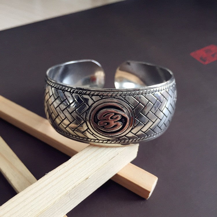 Wholesale Retro Ethnic Style Silver Bracelet