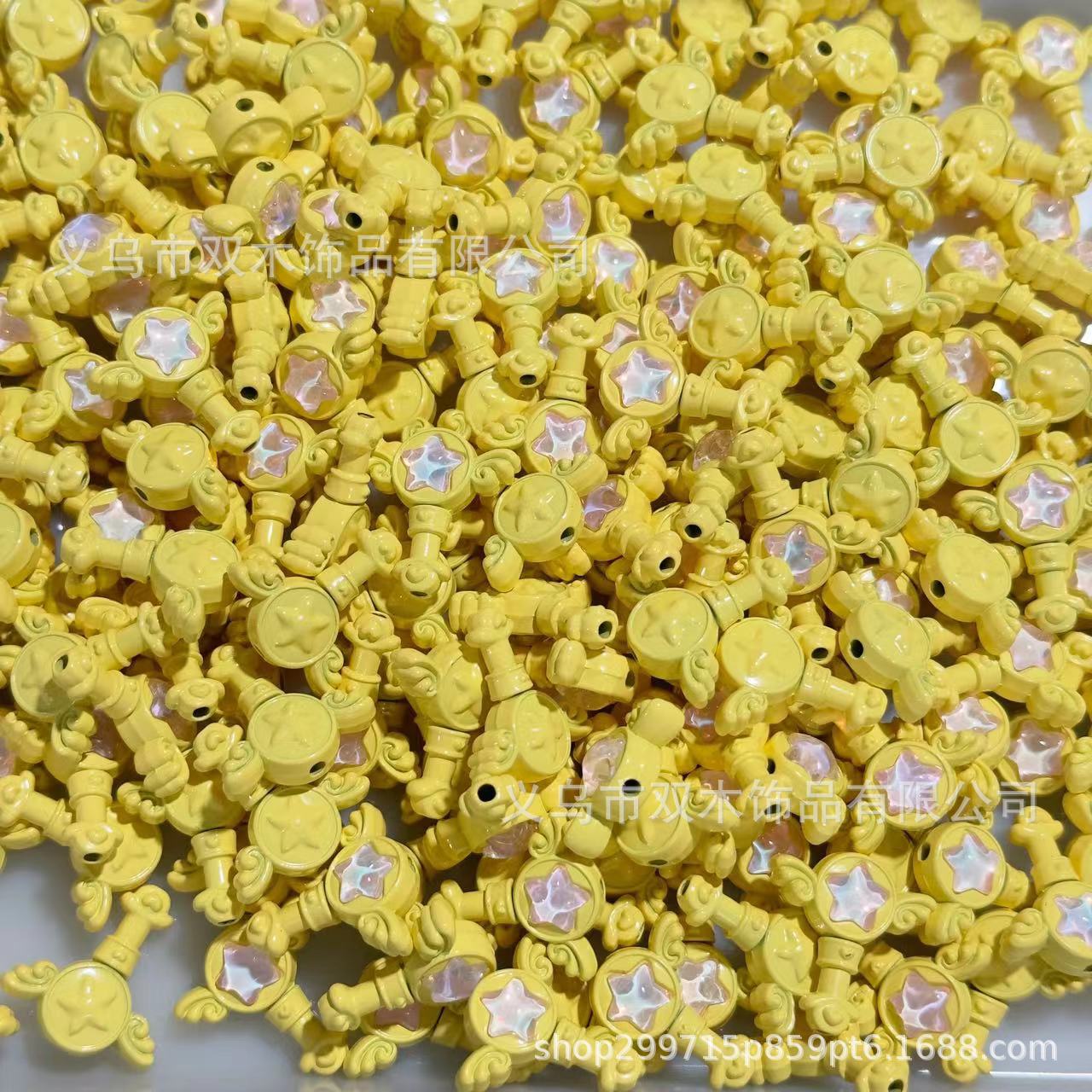 Wholesale 10pcs Paint Diamond Fairy Wand Alloy Beads