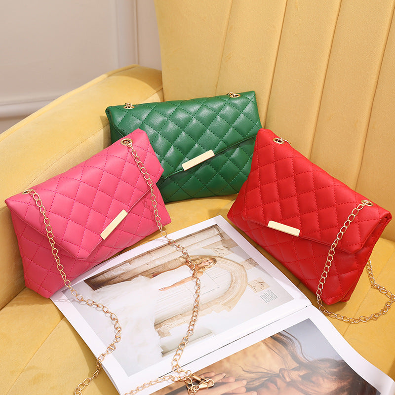 Bolsa telefónica de la cadena de rombos PU al por mayor