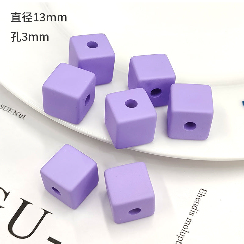 Wholesale 100PCS/Pack Square Block 13mmDIY Acrylic Beads