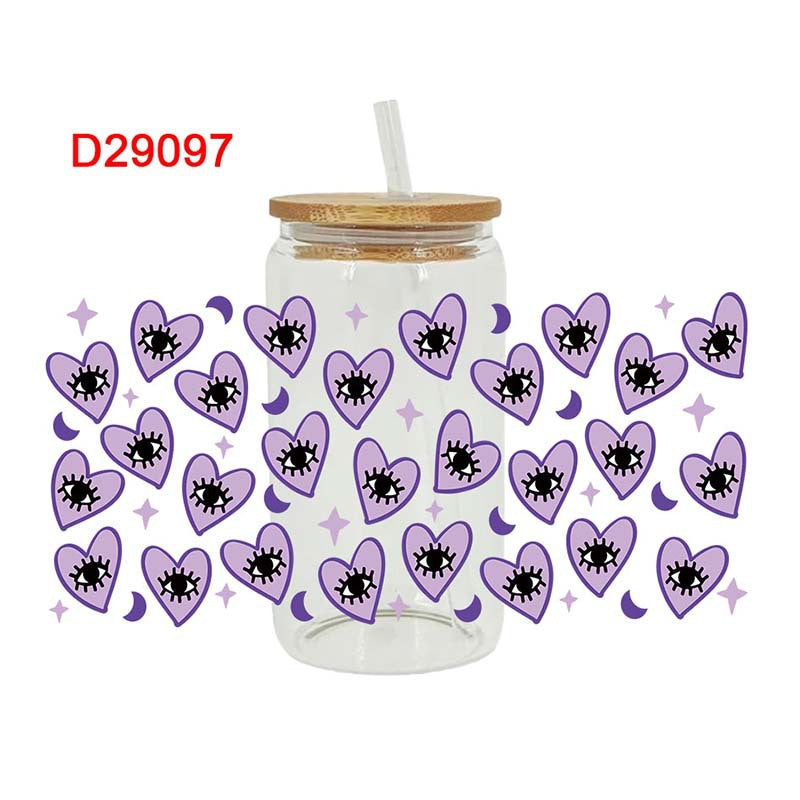 Wholesale Blue Devil's Eye Series 16oz Cup UV DTF Wraps