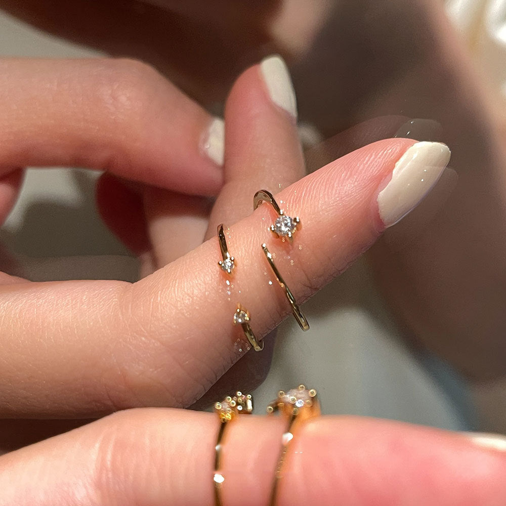 Wholesale Sterling Silver Gold Plated Extra Fine Combination Ring