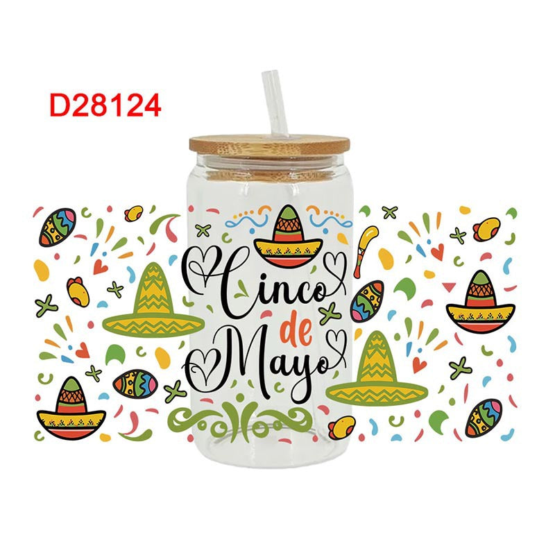 Wholesale Love Coffee Beverage Series  16oz Cup UV DTF Wraps