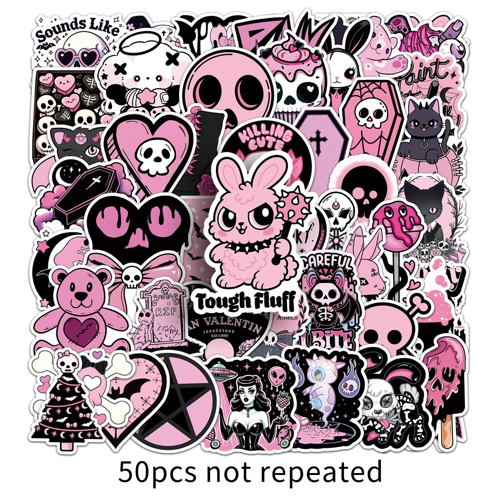 Wholesale 50pcs Gothic Graffiti Stickers Dark Skull Stickers