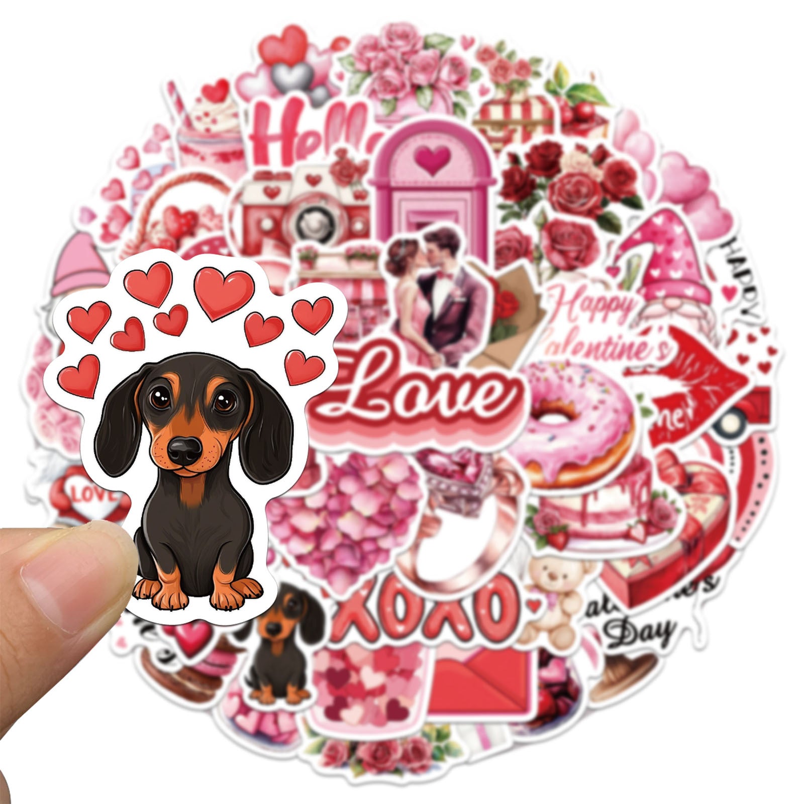 Wholesale 50pcs Sweet Valentine' s Day Sticker