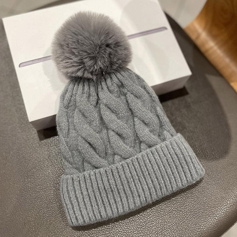 Wholesale Woolen Hat Cashmere Twist Elastic Warm Knitted Hat