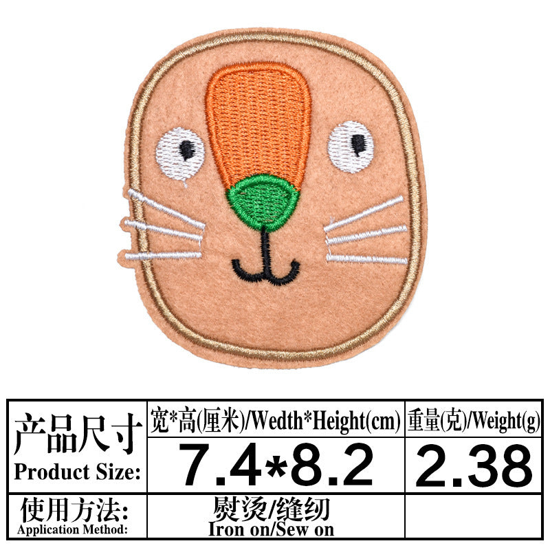 Wholesale Cute Cartoon Embroidered Patch Set Decorative Clothing Accessory DIY Craft Sew On Applique Boutique Resale Gift