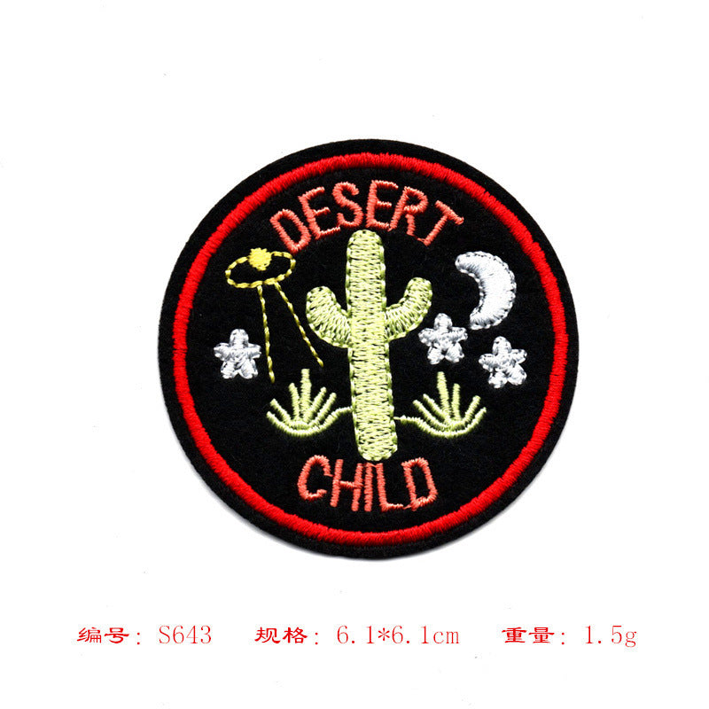 Wholesale Embroidered Round Cap Badge Chic Patch For Caps Bags Clothing Accessories