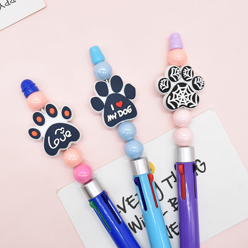 Wholesale  Random 100pcs/pack Cartoon animal footprints bead Focal Beads