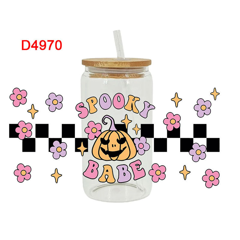 Wholesale Western style Halloween 16oz Cup UV DTF Wraps