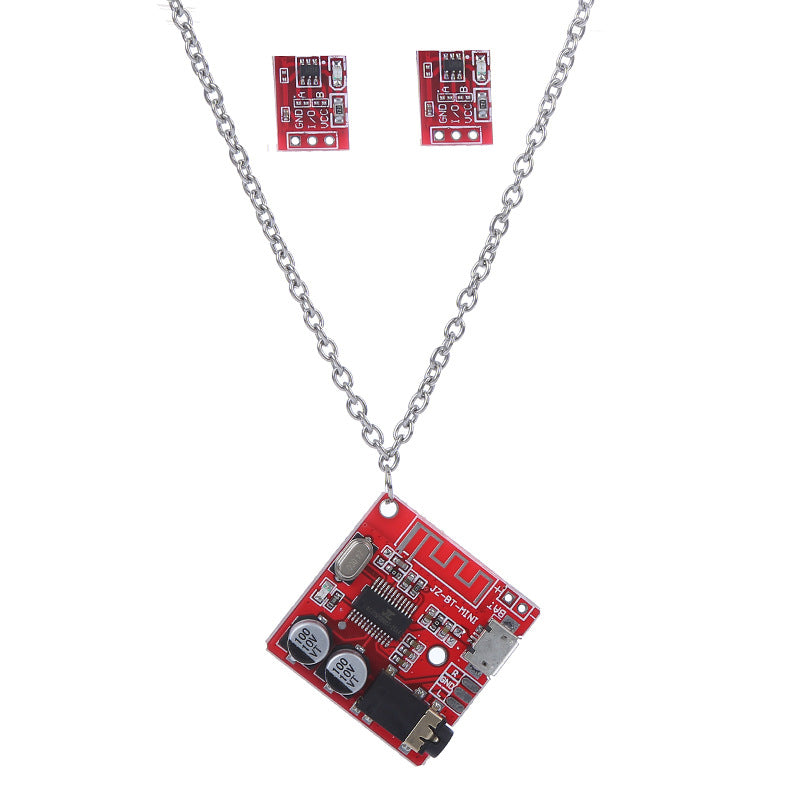Wholesale Cyberpunk Electronic Hip Hop Necklace Earrings