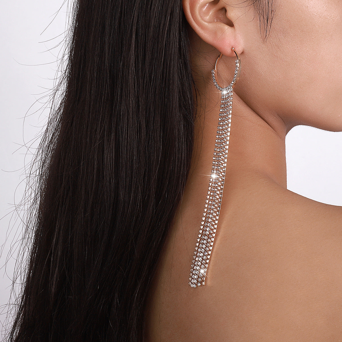 Wholesale Claw Chain Tassel Alloy Long Earrings