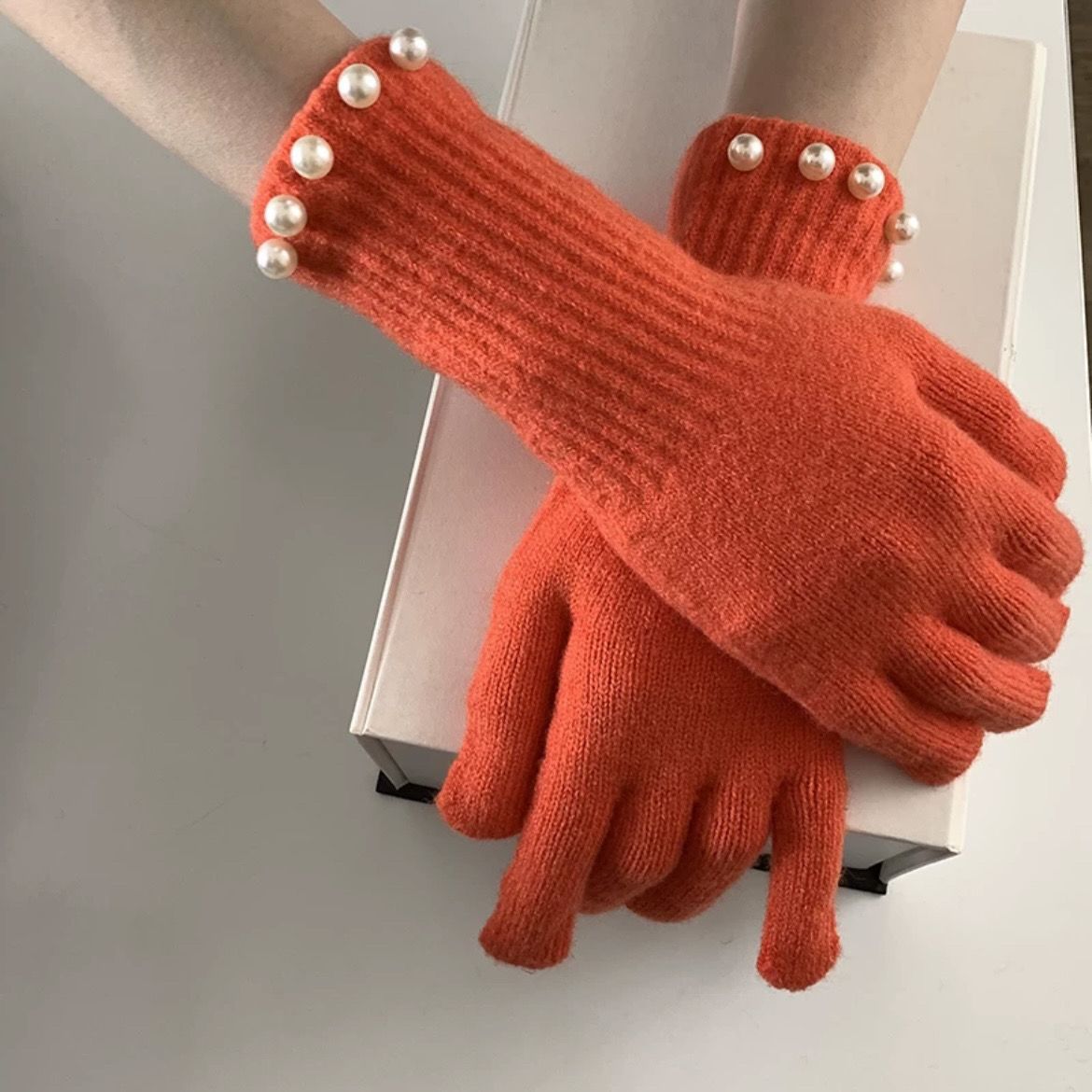 Wholesale Autumn and Winter Cycling Touch Screen Long Woolen Gloves