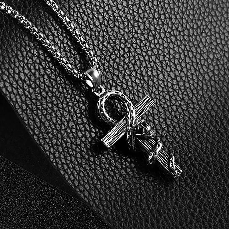 Wholesale Stainless Steel Twisted Punk Necklace