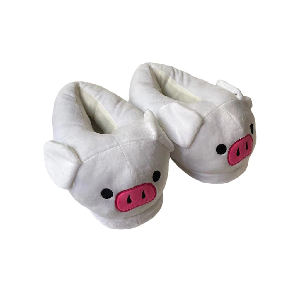 Wholesale Soft Girly Heart Piggy Warm Cotton Slippers
