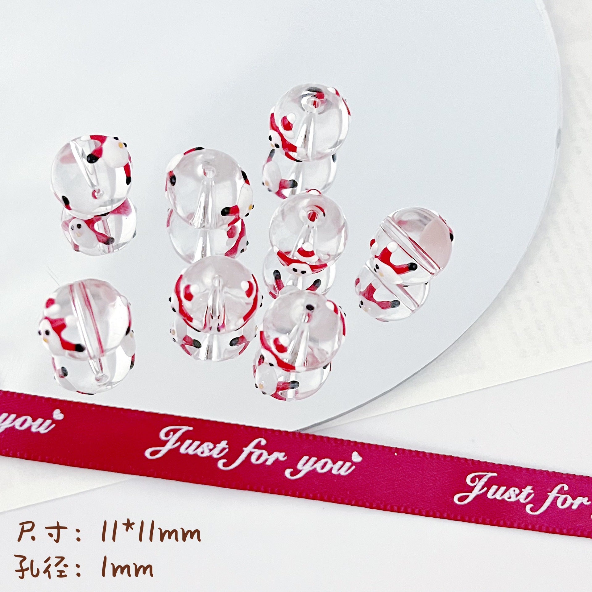 Wholesale 10pcs Santa Claus Snowflake Christmas Series Beads