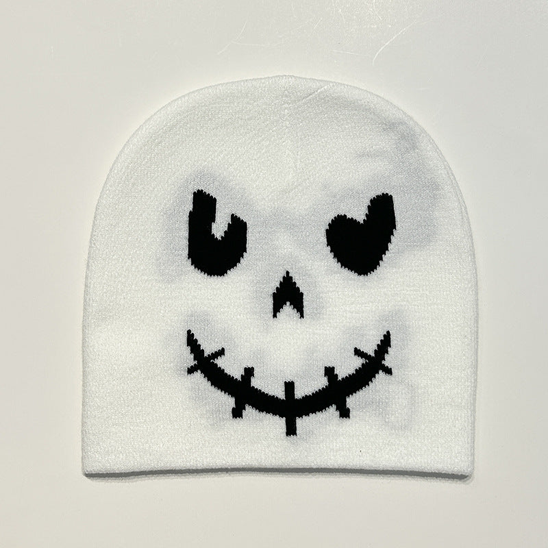 Wholesale Acrylic Halloween Smiling Face Woolen Hats