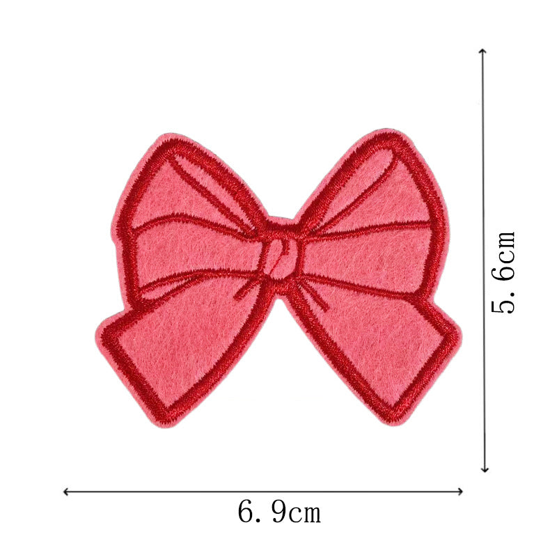 Wholesale Red diverse bow embroidery DIY Patches