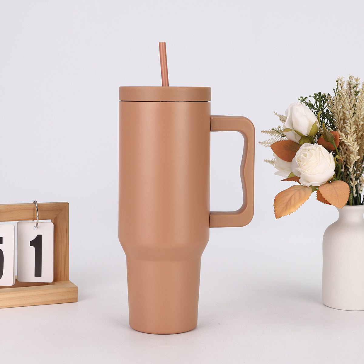 Wholesale 40oz The Third Generation Handle Stainless Steel Thermos Mug with Straw Outdoor Car Ice Master Cup