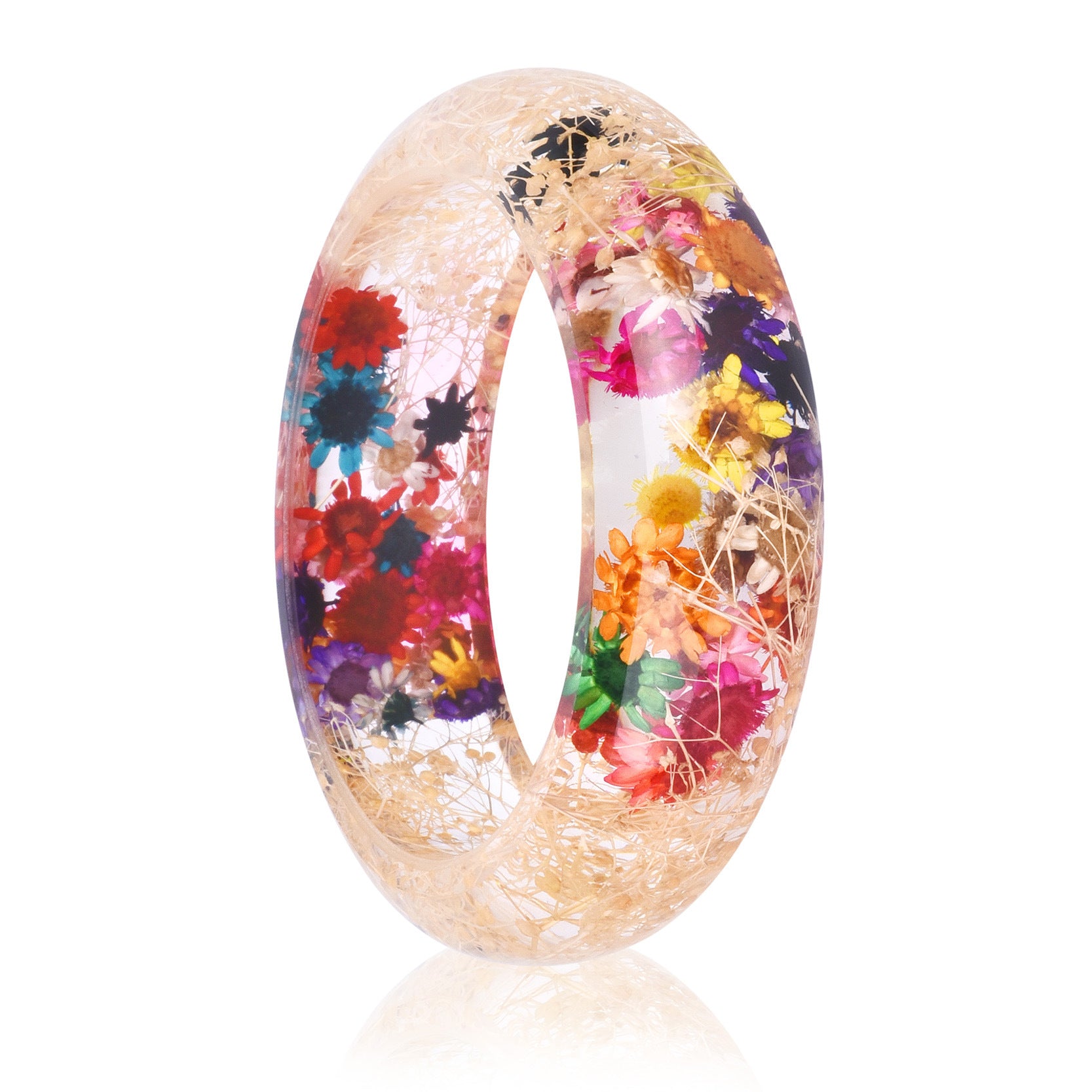 Wholesale epoxy resin Crystal AB glue dried flower bracelet