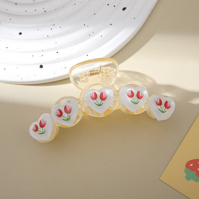 Wholesale  cat eye love shark clip small fresh hair clip