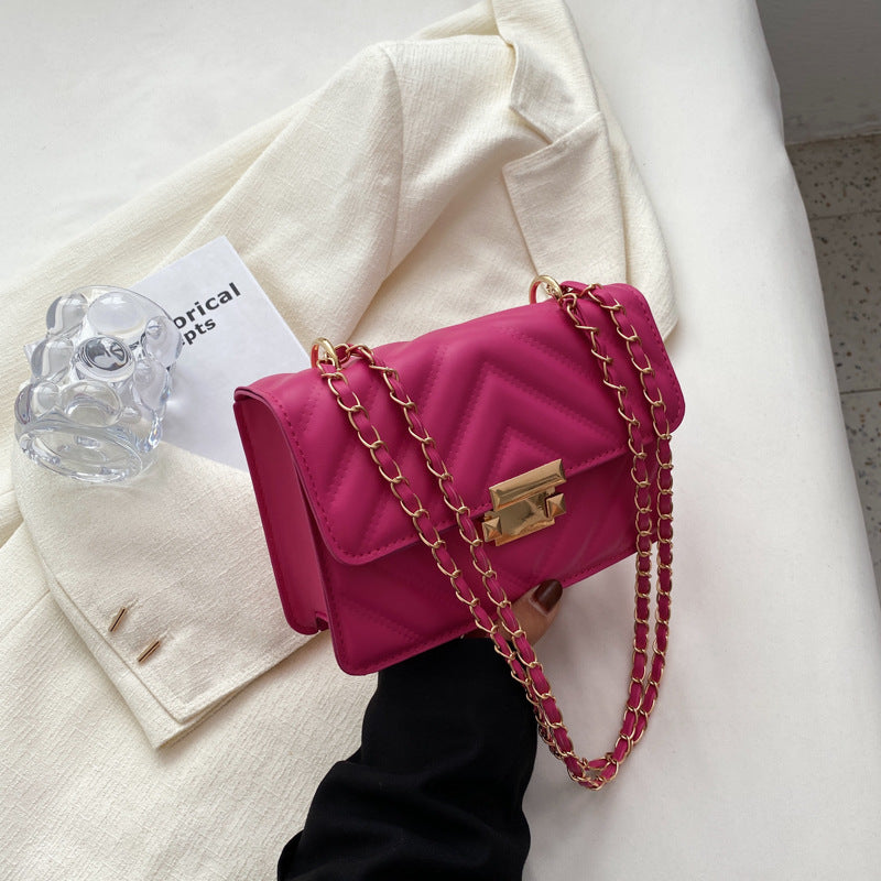 Wholesale Fashion Diamond Embroidery Crossbody Bag Chain Shoulder Small Square Bag