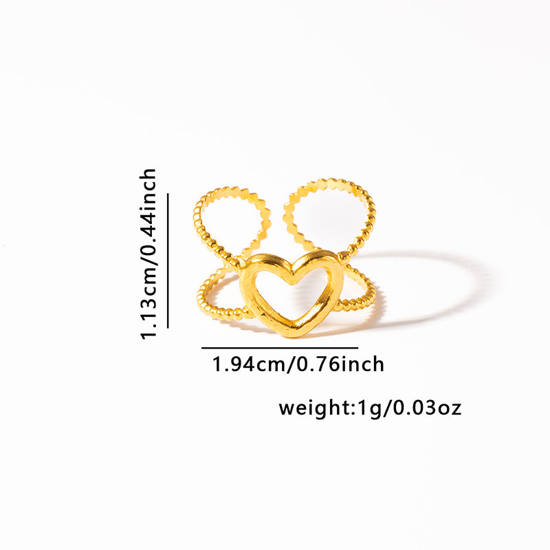 Wholesale Titanium Steel Gold Men' s and Women' s Luxury Adjustable Ring